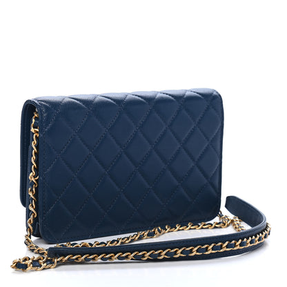 Chanel Goatskin Quilted Chanel 19 Wallet On Chain WOC Blue 2 of 10