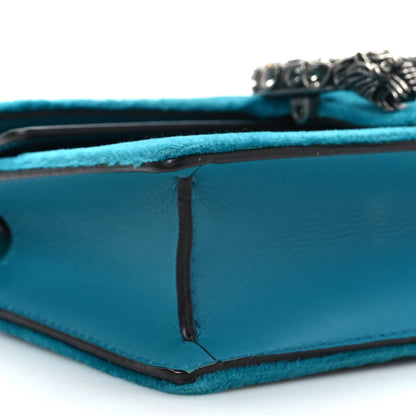 Gucci Velvet Super Mini Dionysus Shoulder Bag Pavone Cyan 7 of 8