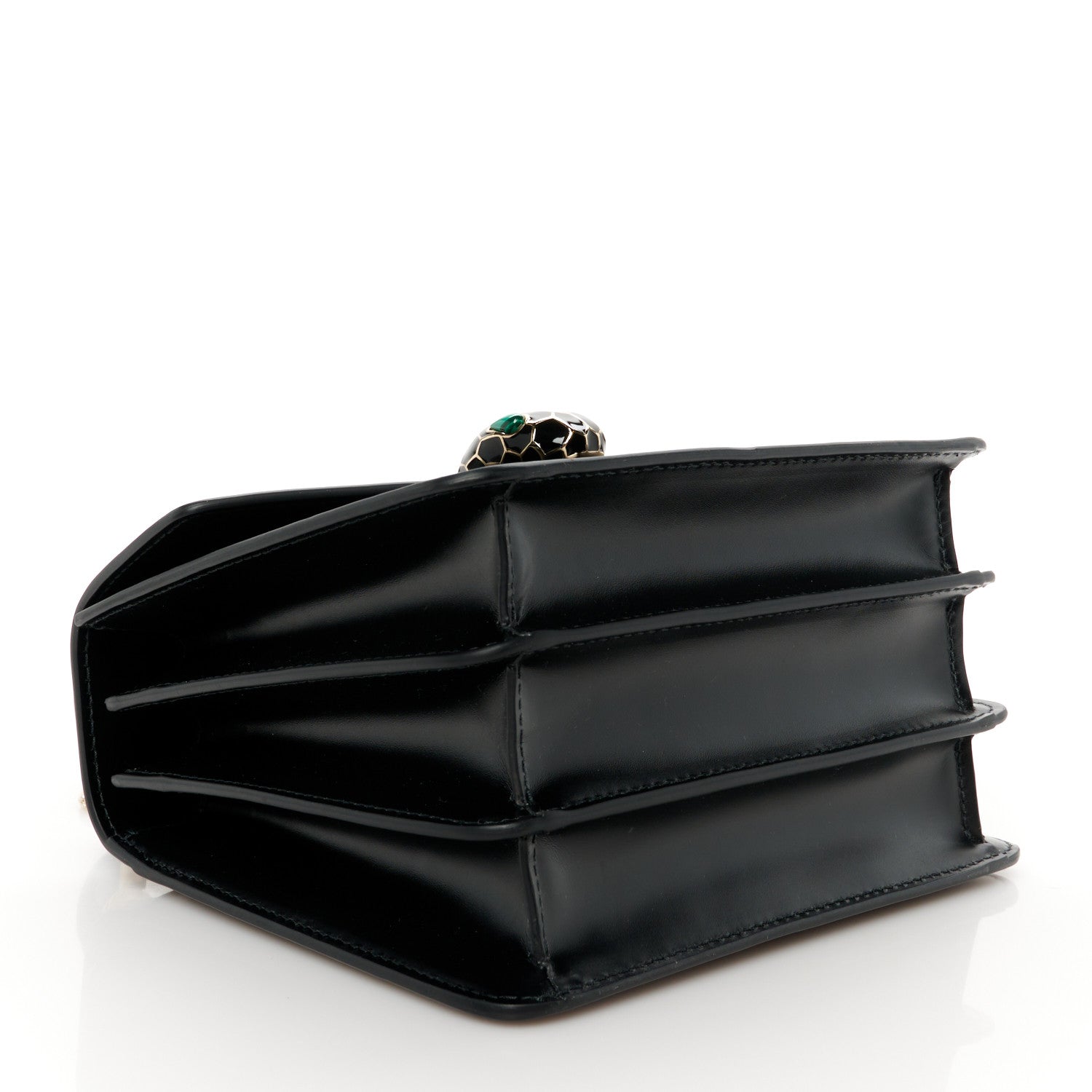 Bulgari Calfskin Serpenti Forever Top Handle Black 5 of 11