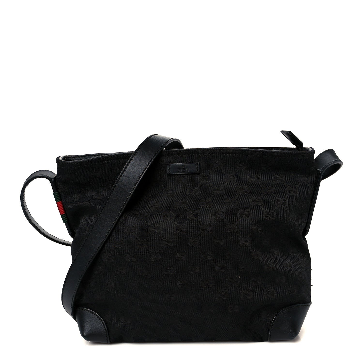 Gucci Monogram Messenger Bag Black 1 of 10