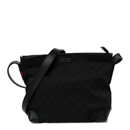 Gucci Monogram Messenger Bag Black 1 of 10