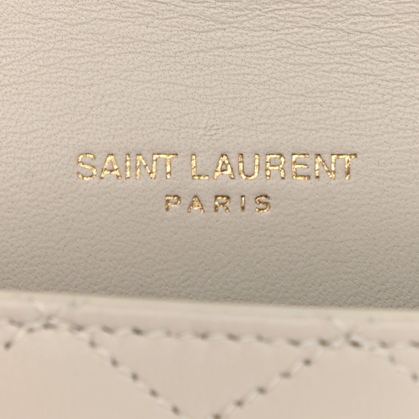 Lambskin Quilted Monogram Micro Gaby Crossbody Bag Blanc Vintage