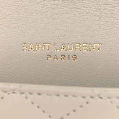 Saint Laurent Lambskin Quilted Monogram Micro Gaby Crossbody Bag Blanc Vintage 5 of 9