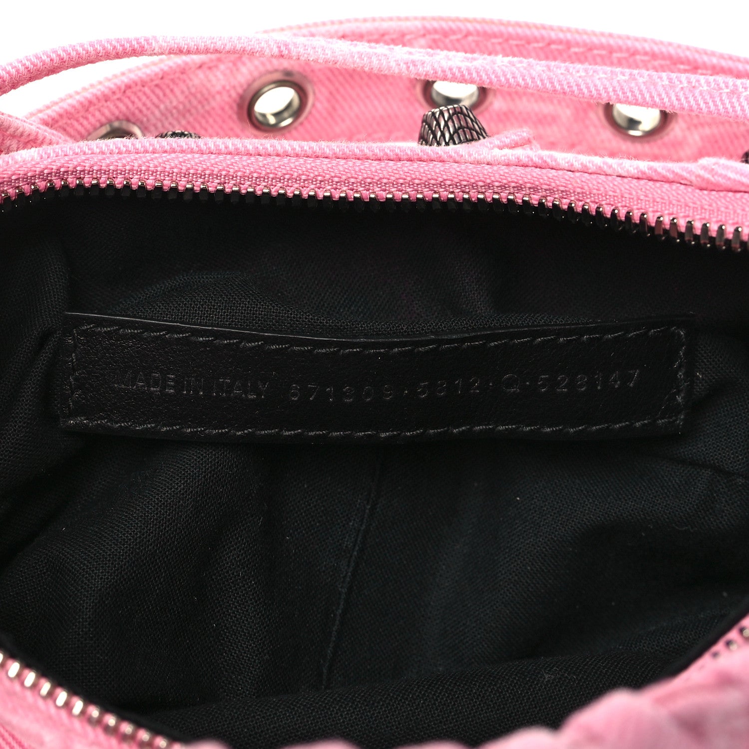 Balenciaga Denim BB Monogram Le Cagole Shoulder Bag XS Pink 7 of 10
