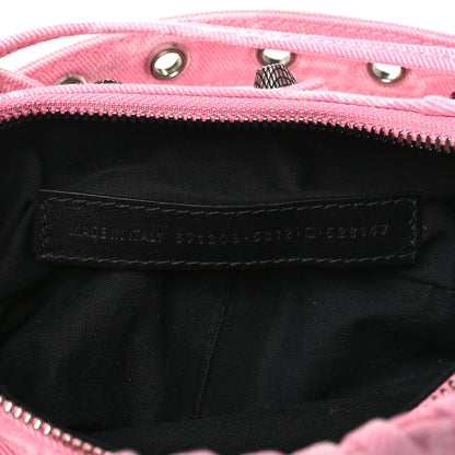 Balenciaga Denim BB Monogram Le Cagole Shoulder Bag XS Pink 7 of 10
