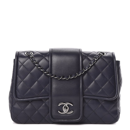 Chanel Lambskin Quilted Elementary Chic Flap Navy 1 of 11