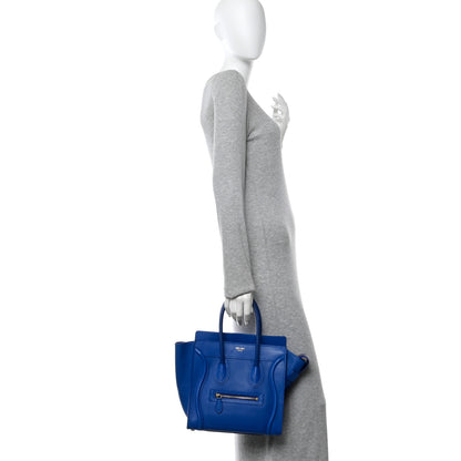 Celine Smooth Calfskin Micro Luggage Royal Blue 2 of 15