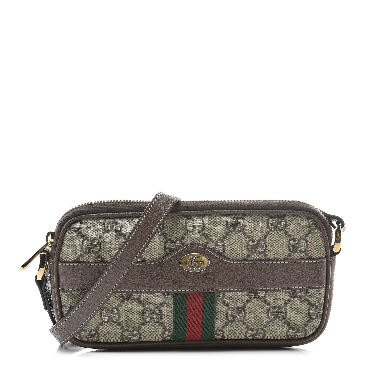 GG Supreme Monogram Web Mini Ophidia GG Bag Brown