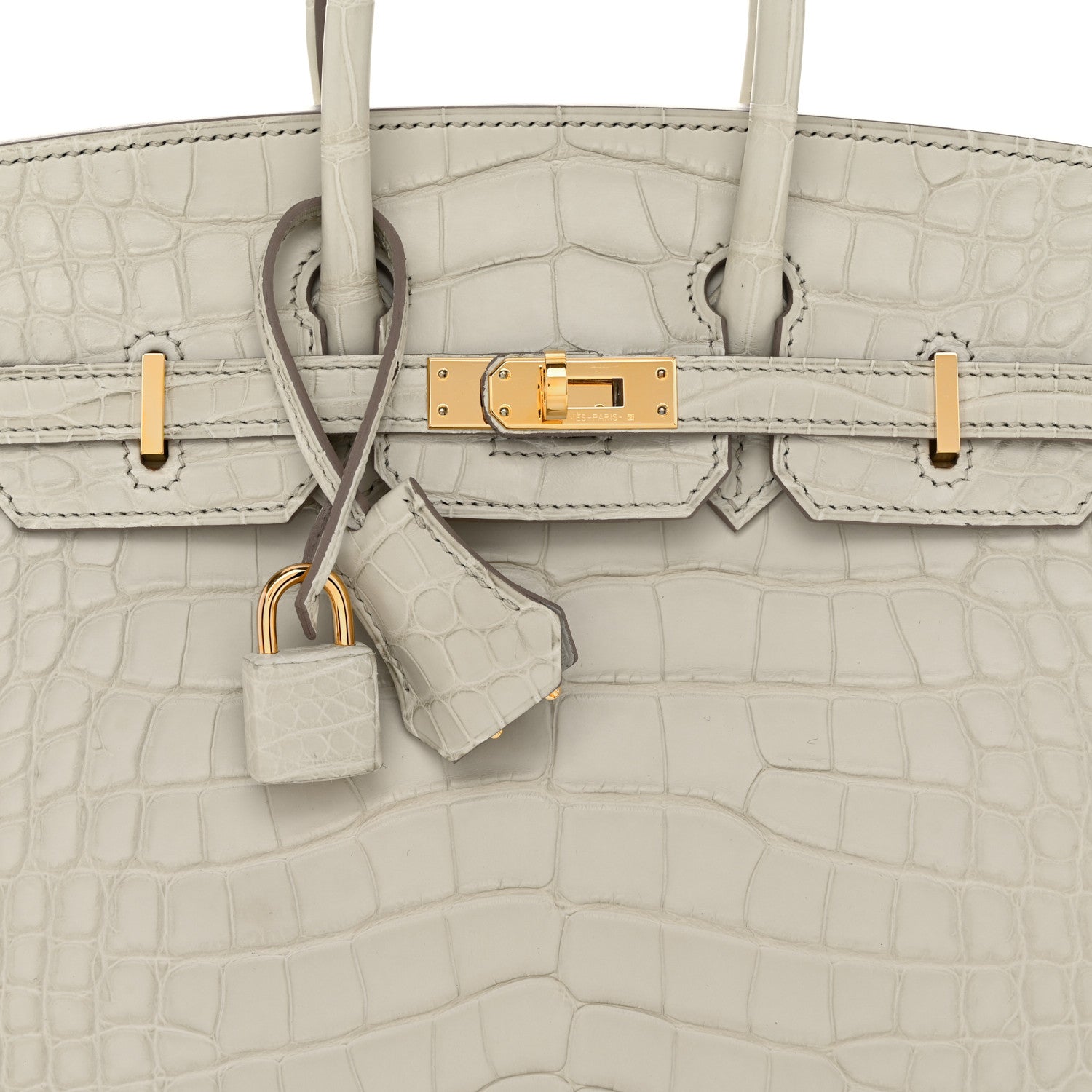 Hermes Matte Alligator Birkin Sellier 25 Beton 8 of 13