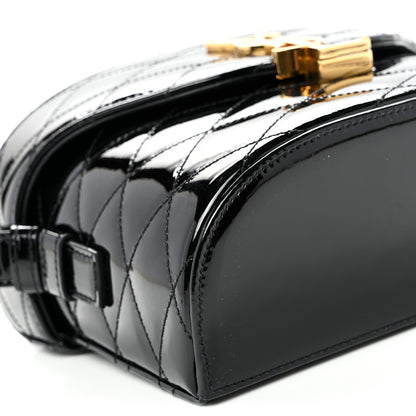 Saint Laurent Patent Matelasse Monogram June Box Bag Black 8 of 9