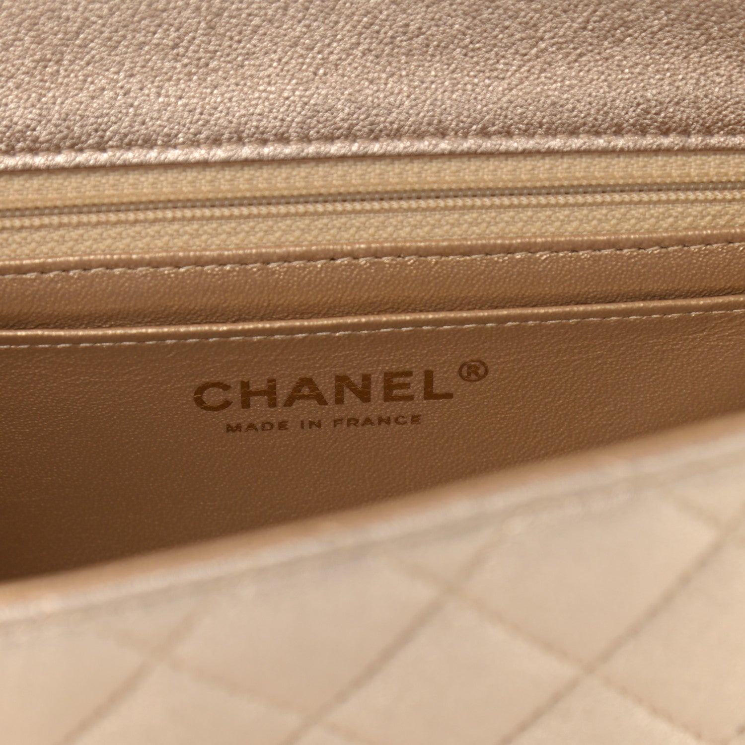 Chanel Metallic Lambskin Quilted Mini Square Flap Gold 5 of 8