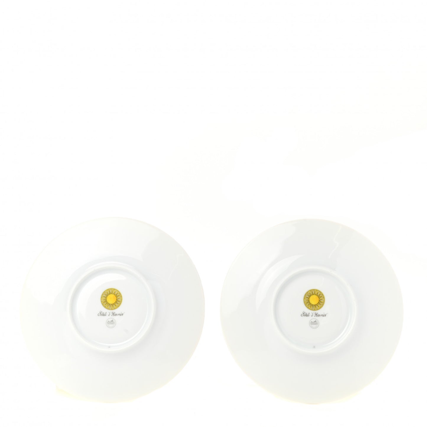 Porcelain Soleil d'Hermes Breakfast Cup And Saucer Set Of 2