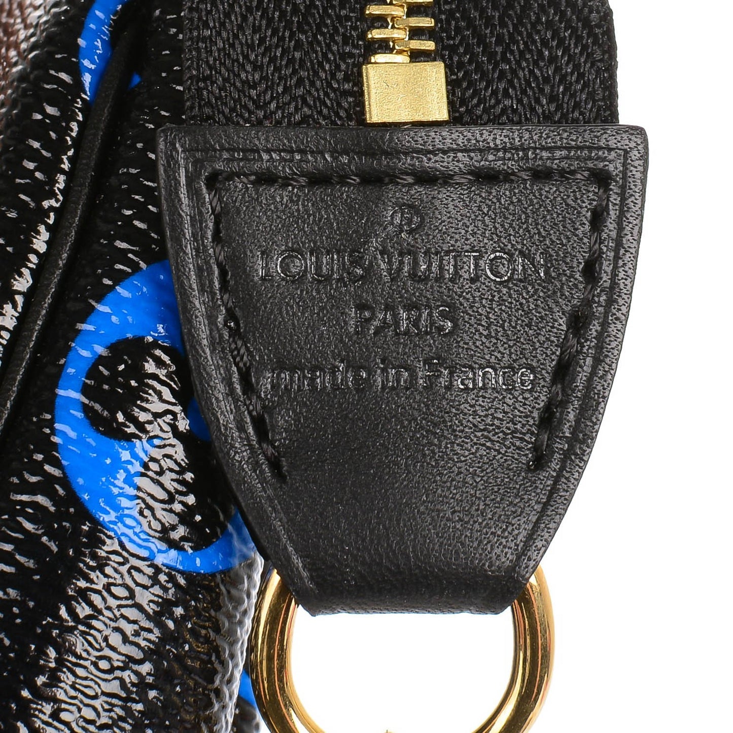 Colored Monogram Mini Pochette Accessories Blue Black