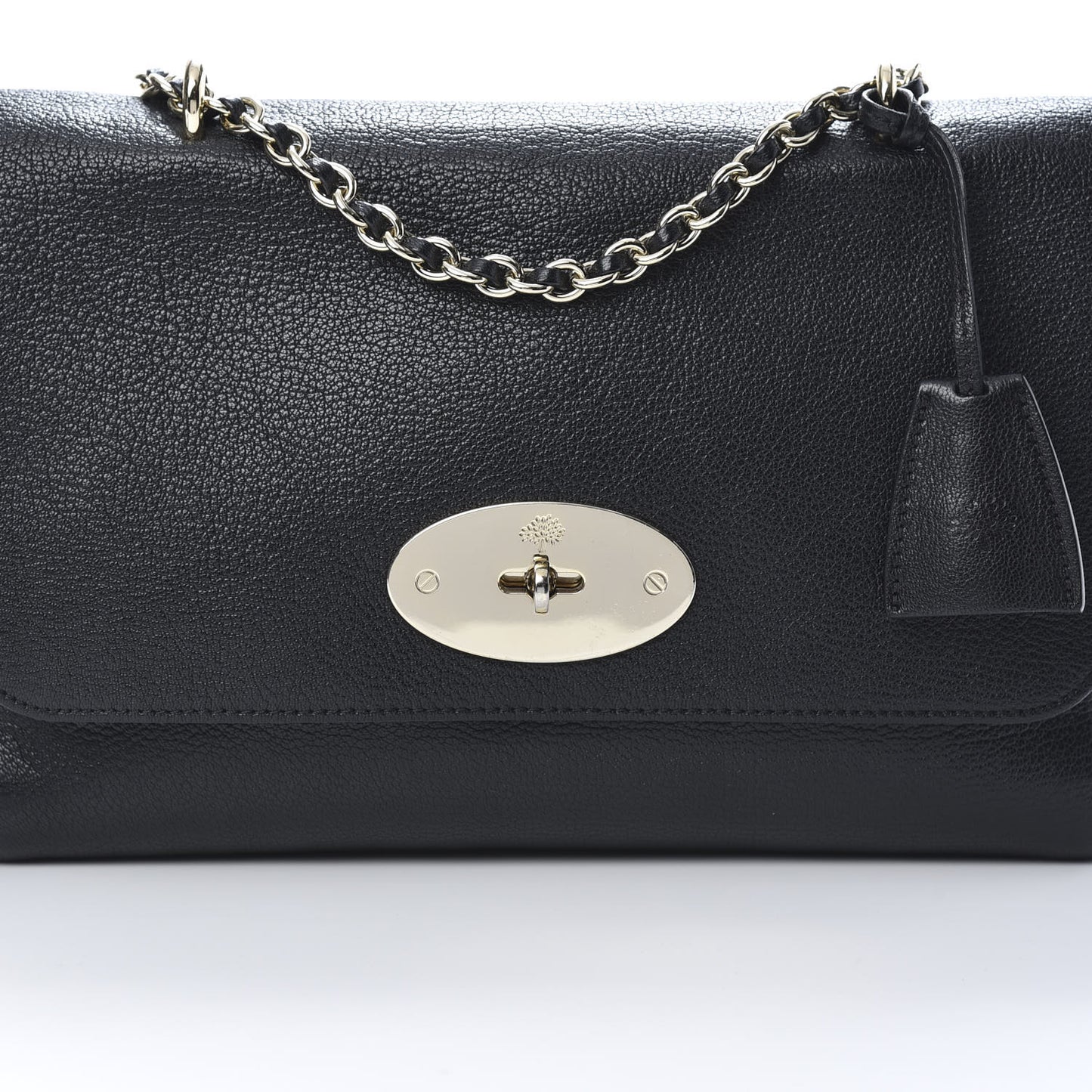 Glossy Goatskin Medium Lily Black
