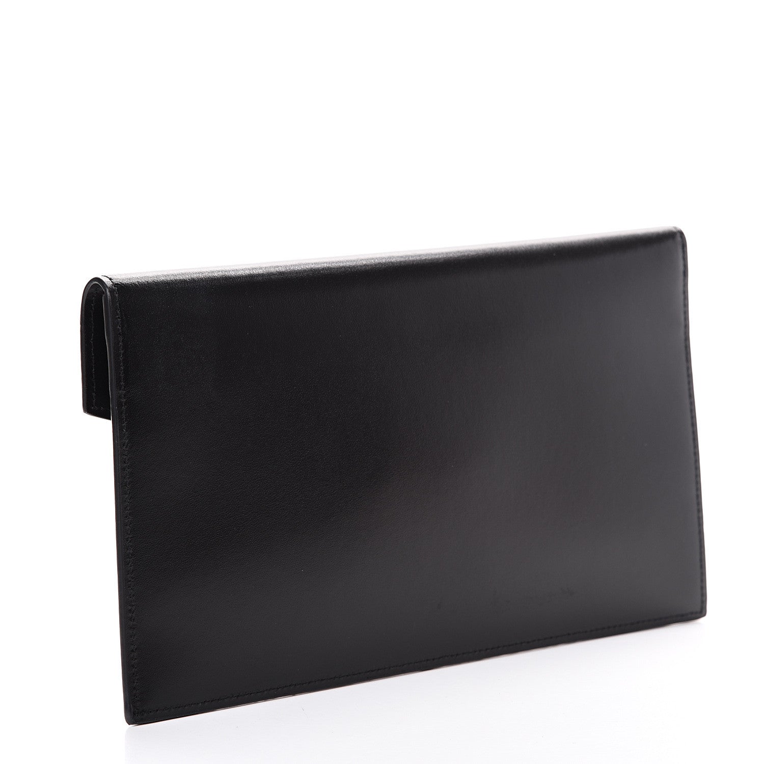 Saint Laurent Smooth Shiny Calfskin Monogram Uptown Pouch Black 2 of 8