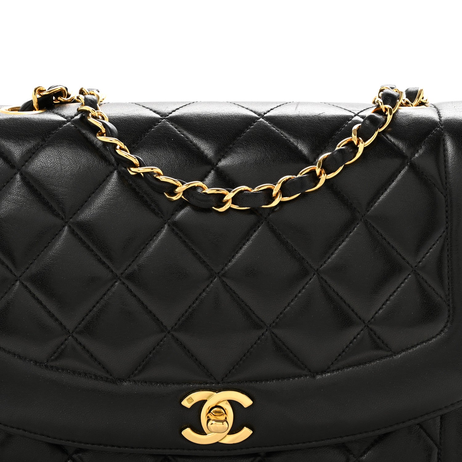 Chanel Lambskin Quilted Medium Single Flap Black 9 of 16