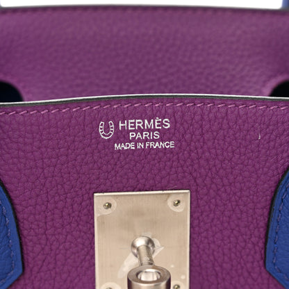 Hermes Togo Horseshoe Birkin 30 Anemone Blue Electrique 6 of 13