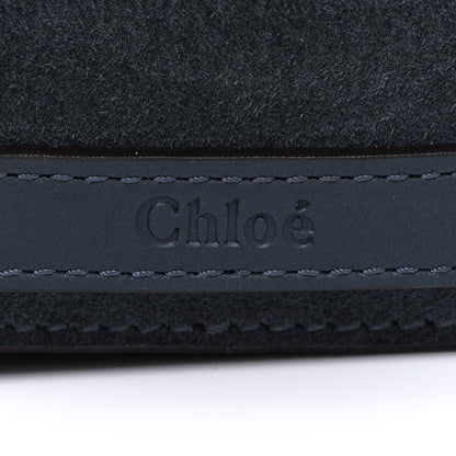 Chloe Calfskin Suede Medium Pixie Shoulder Bag Silver Blue 8 of 10