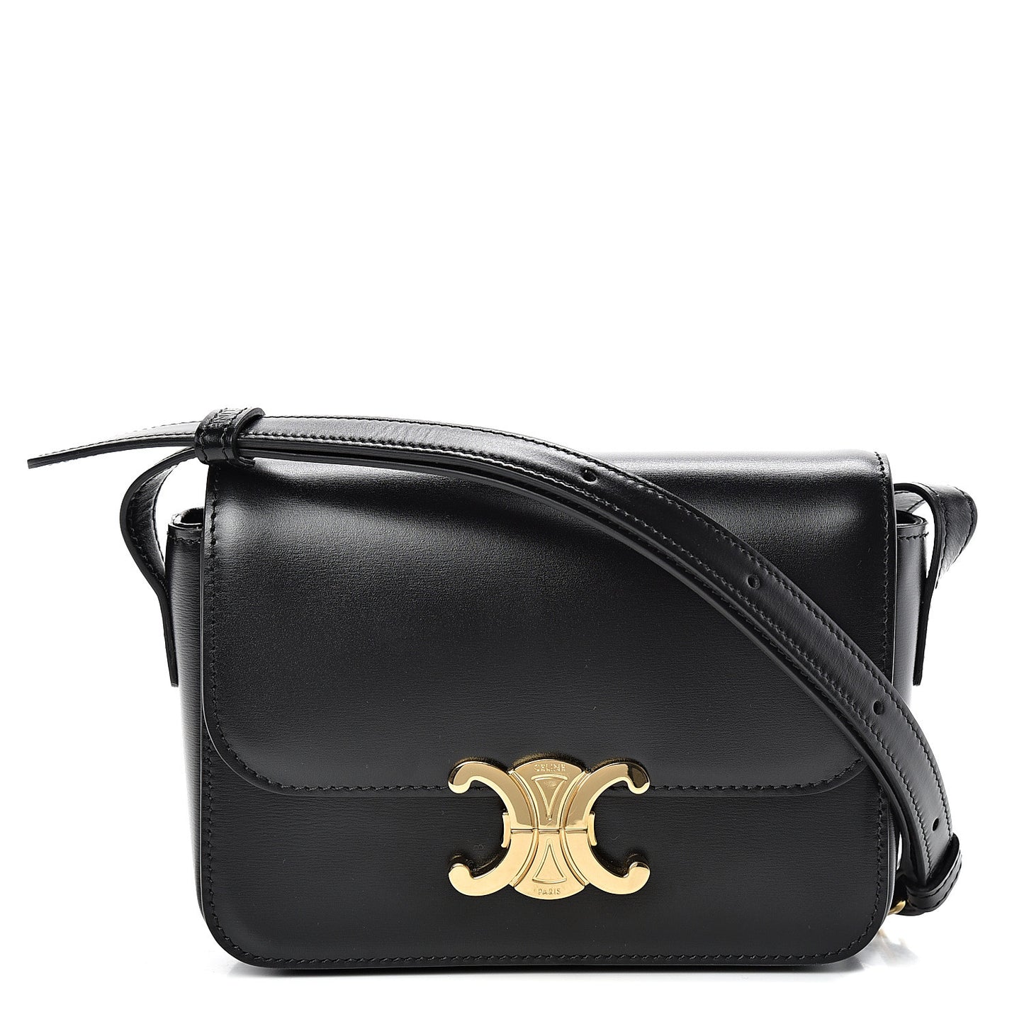 Shiny Calfskin Nano Triomphe Black