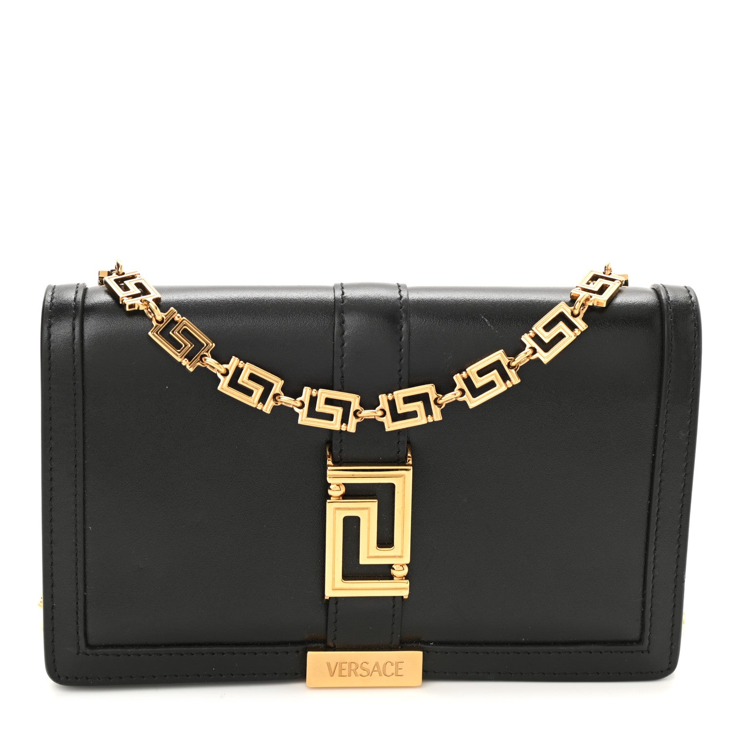 Versace Calfskin Greca Goddess Mini Bag Black 1 of 10