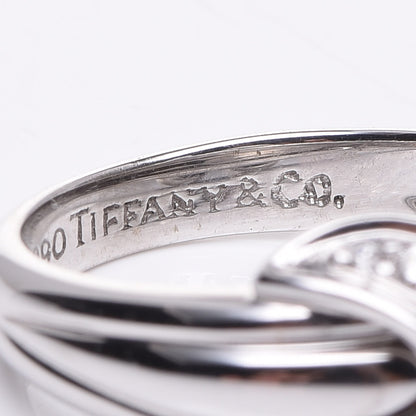 Tiffany 18K White Gold Diamond Signature X Ring 49 4.75 6 of 6