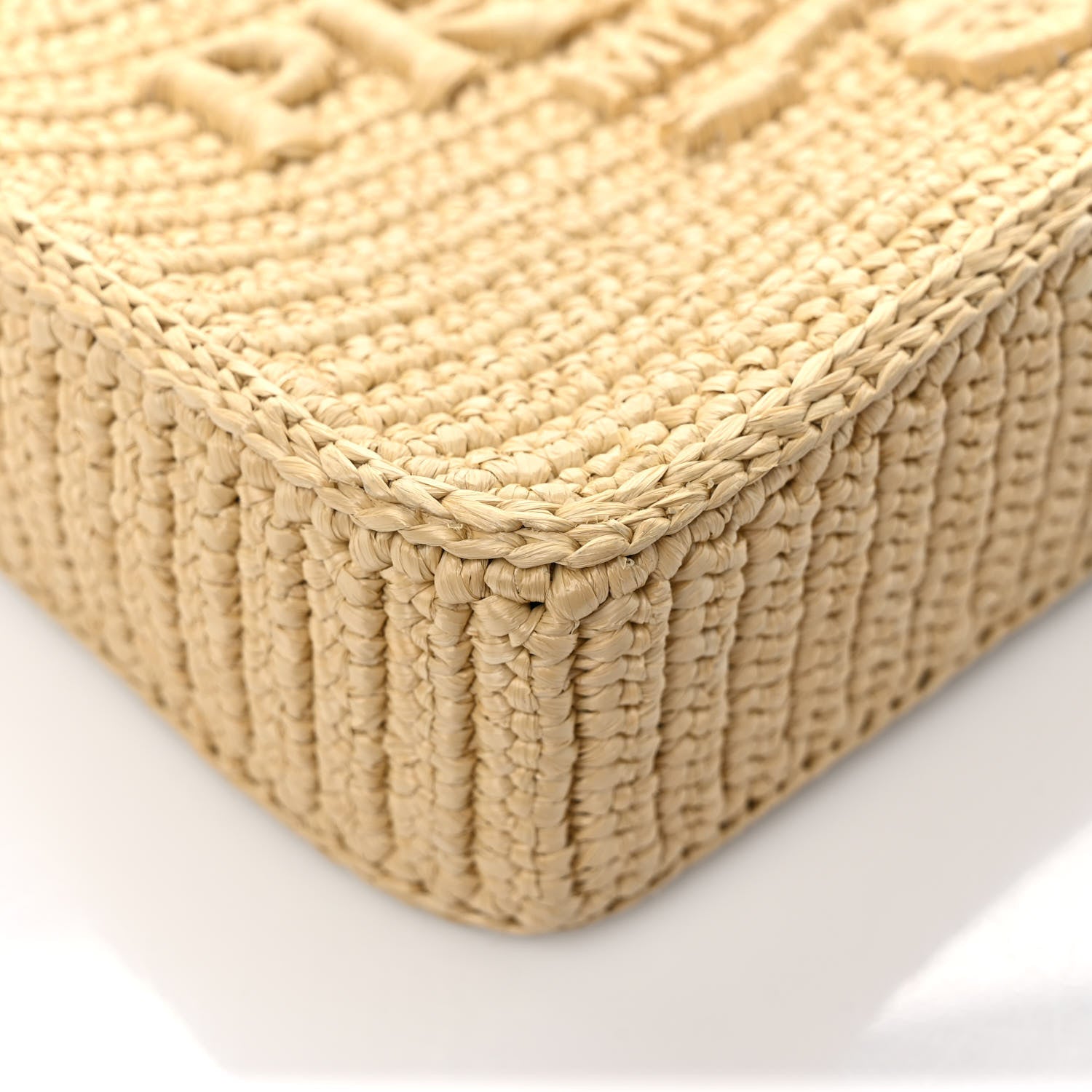 Prada Yarn Raffia Effect Crochet Mini Re-Edition 2000 Shoulder Bag Naturale 8 of 9