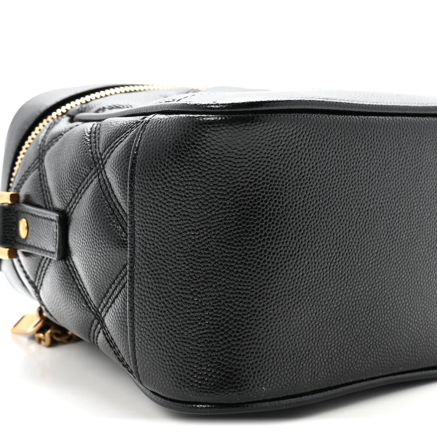 Grain de Poudre Quilted 80's Vanity Bag Black
