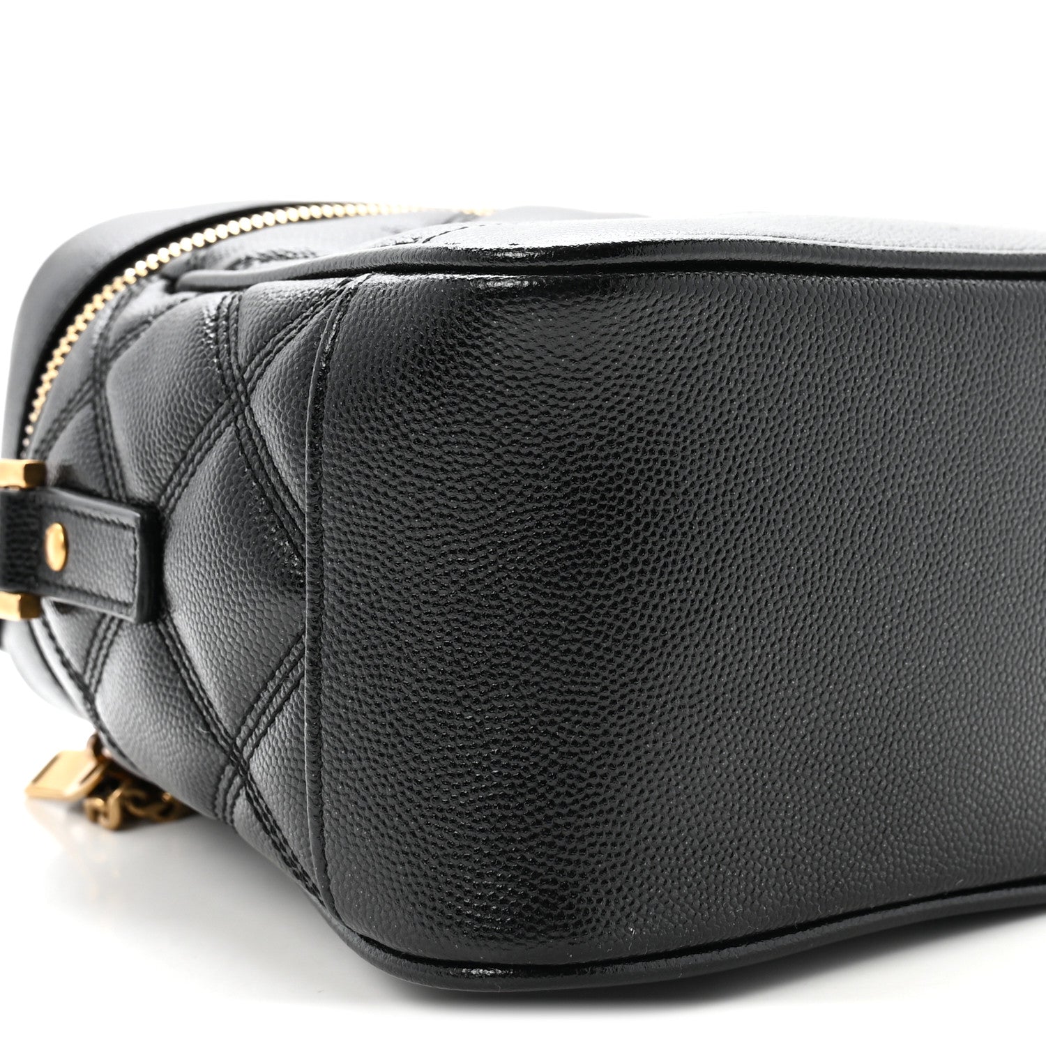 Saint Laurent Grain de Poudre Quilted 80's Vanity Bag Black 8 of 9
