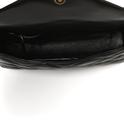 Saint Laurent Lambskin Quilted Sade Puffer Envelope Clutch Black 5 of 11