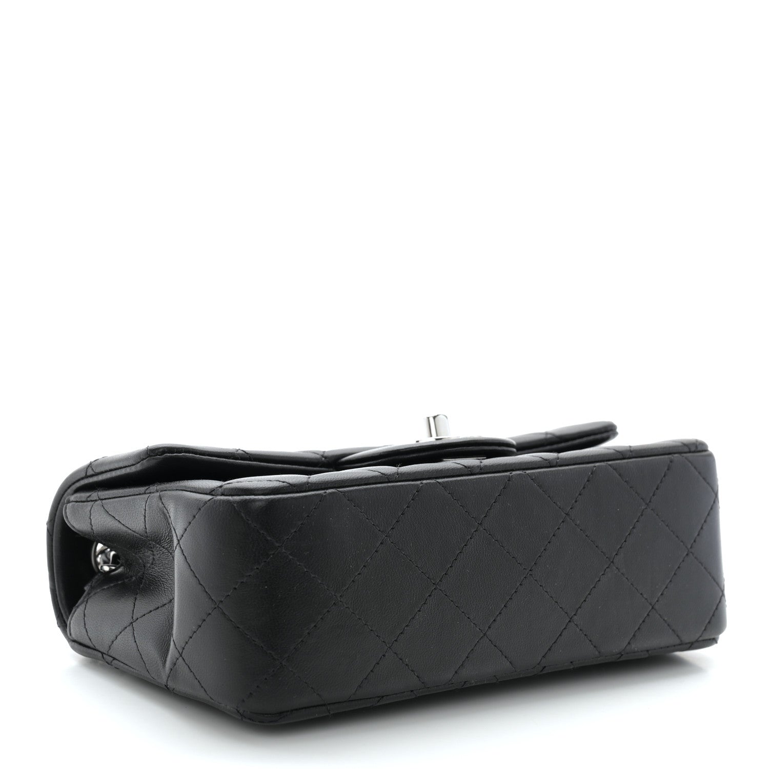 Chanel Lambskin Quilted Mini Rectangular Flap Black 4 of 10