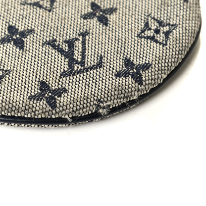Louis Vuitton Mini Lin Croisette Round Coin Purse Blue 5 of 7