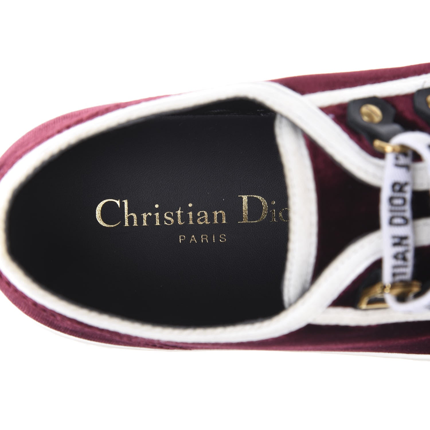 Christian Dior Velvet Walk'N'Dior Low Top Sneakers 37.5 Deep Amaranth 6 of 9