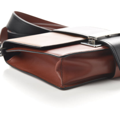 Prada City Calf Ribbon Bag Cognac Cotto Black 6 of 9