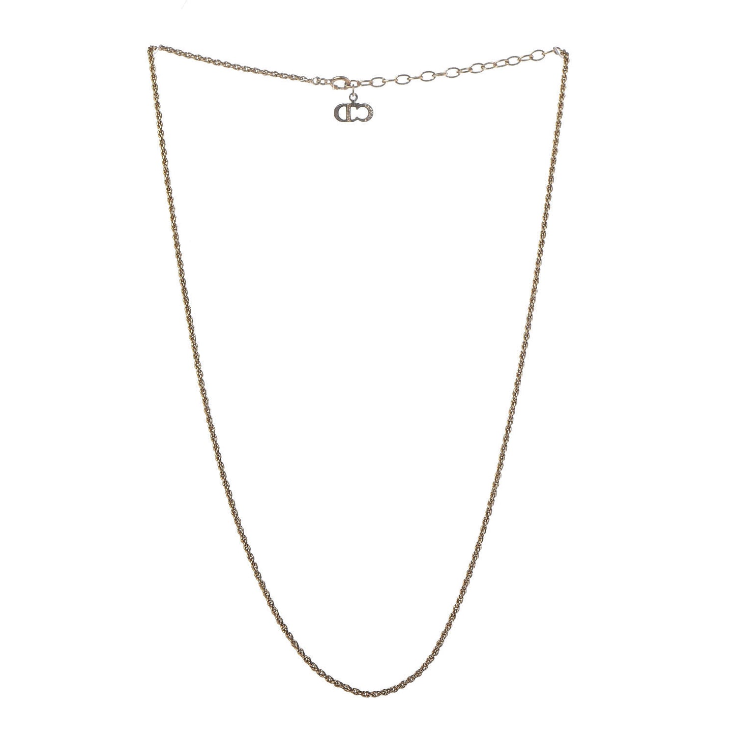 Metal Initials Necklace Gold