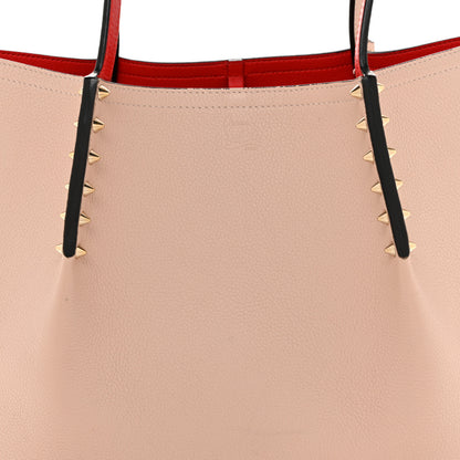 Christian Louboutin Calfskin Spiked Small Cabarock Shopper Tote Rose De Chine 7 of 10