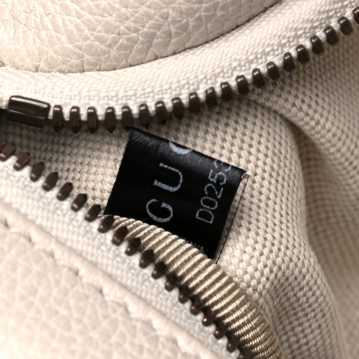 Grained Calfskin Logo Belt Bag White