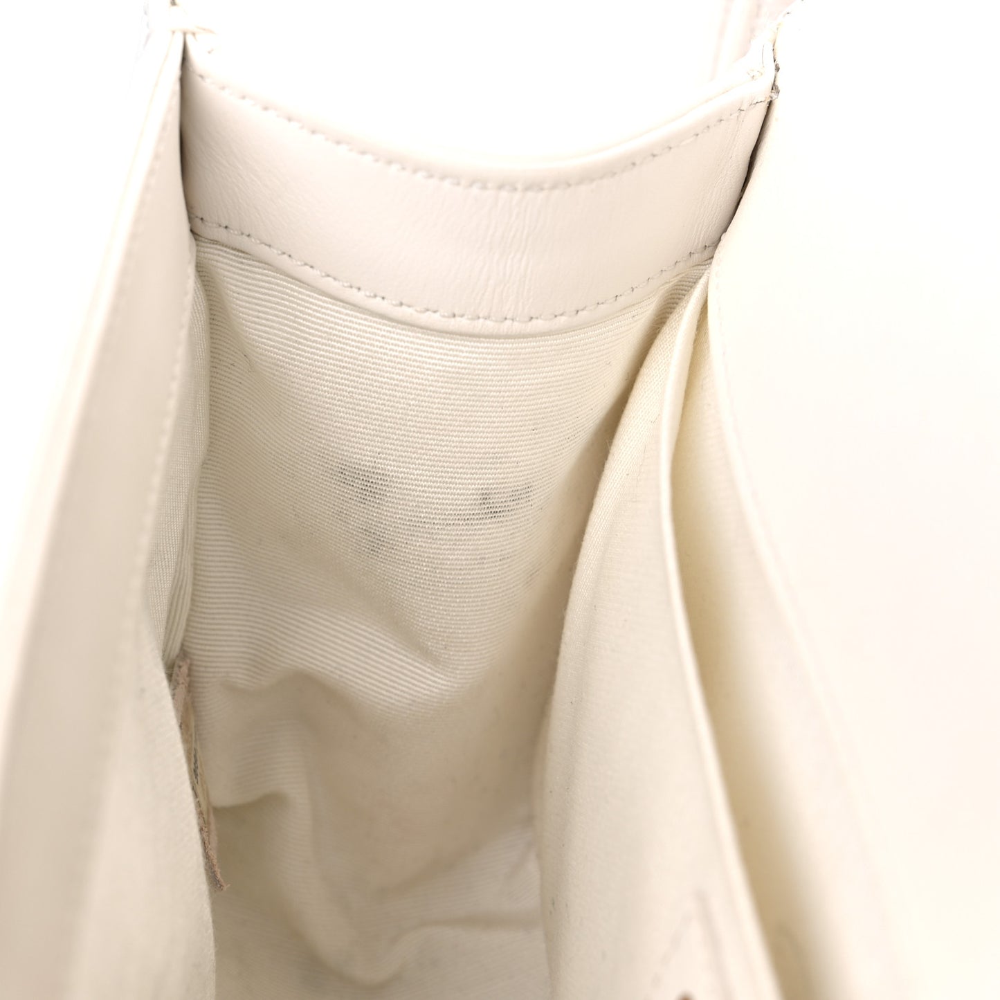 Lambskin Quilted Medium Boy Flap White