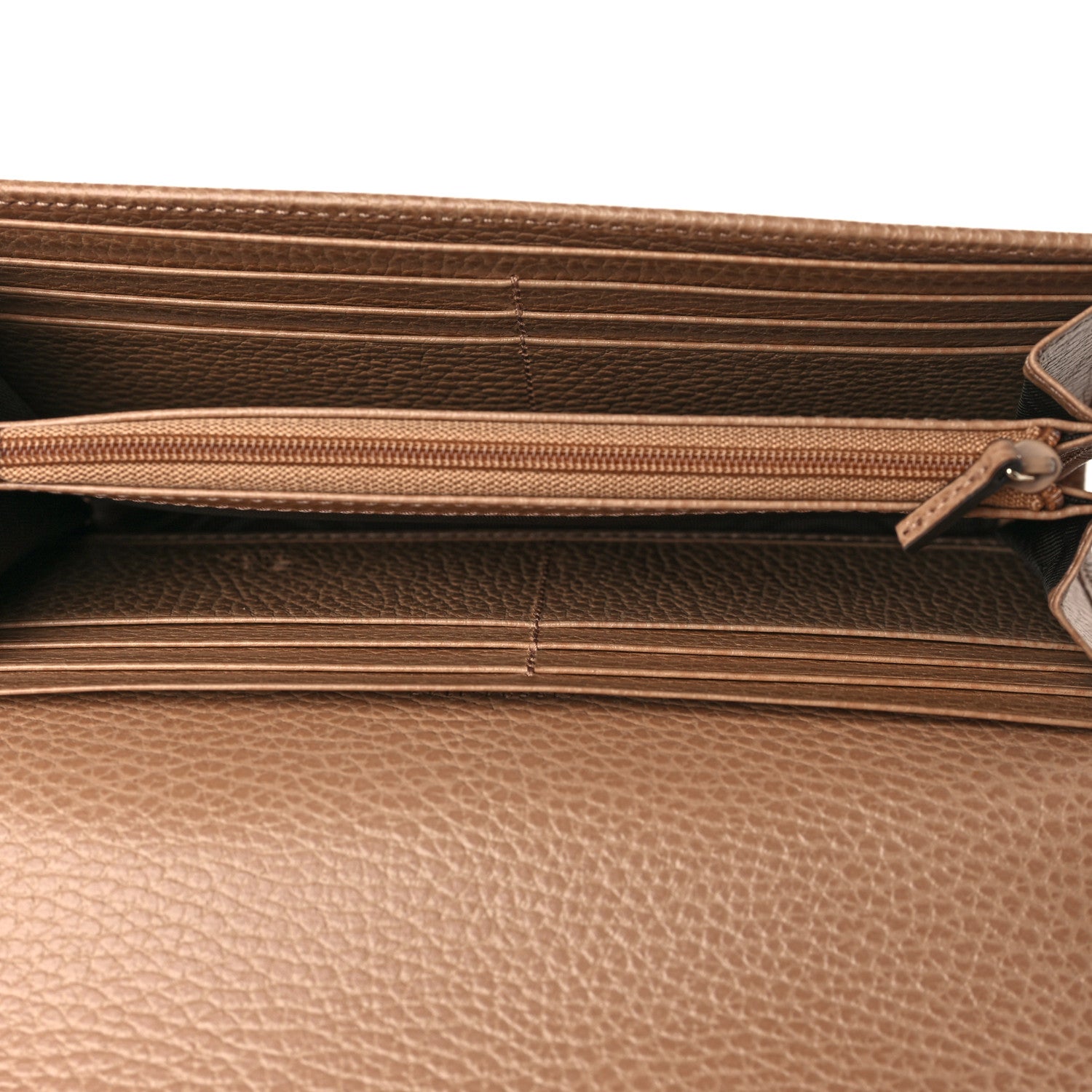 Gucci Dollar Calfskin Interlocking G Continental Wallet Camelia 5 of 7