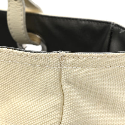Chanel Coated Canvas Quilted Large Paris Biarritz Tote Silver 14 of 16