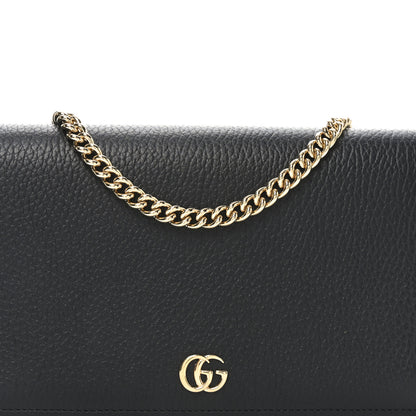Gucci Calfskin Mini GG Marmont Chain Wallet Black 7 of 10