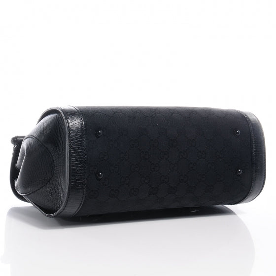 Monogram GG Bamboo Bullet Tote Bag Black