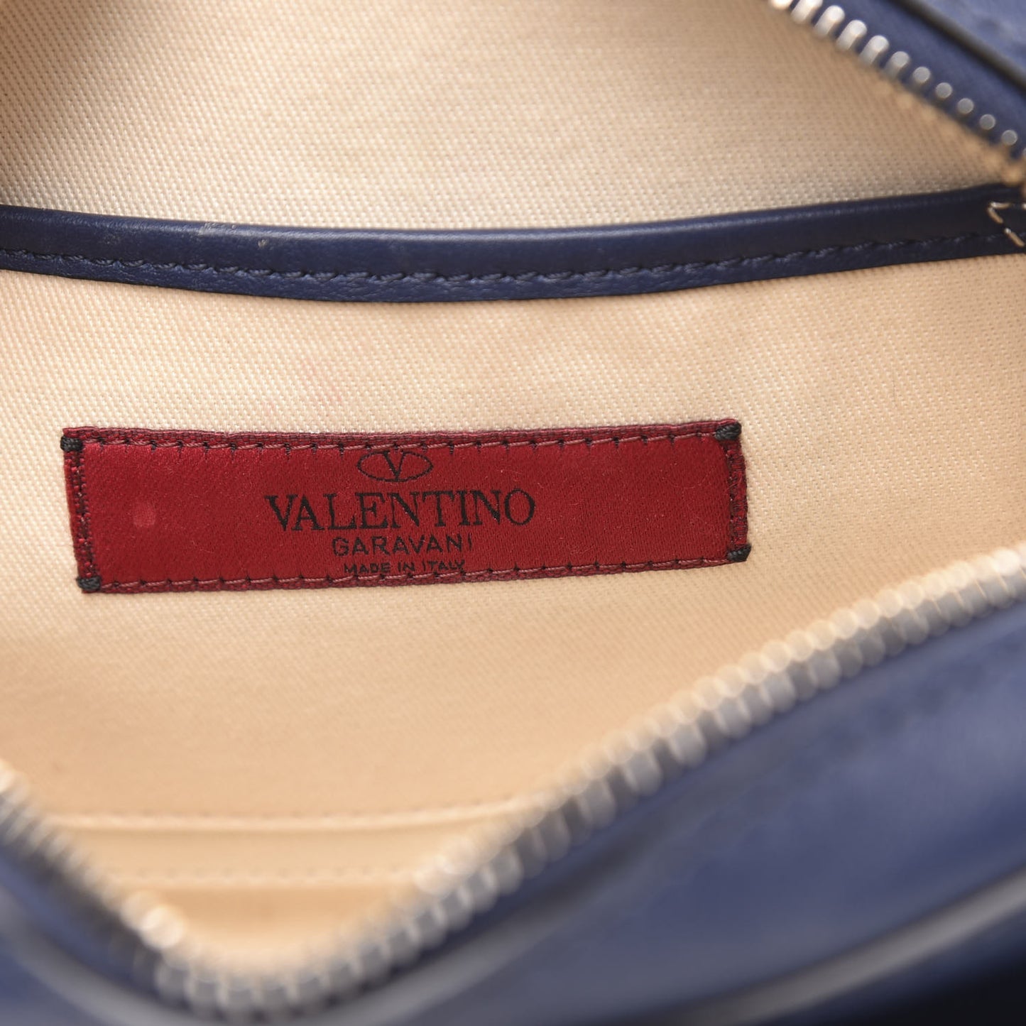 Calfskin Rockstud Flip Lock Camera Crossbody Bag Marine