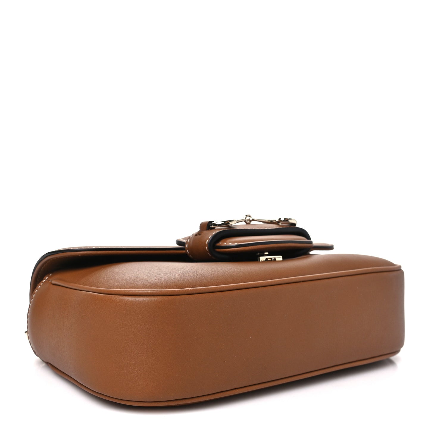 Calfskin Horsebit 1955 Small Soft Top Handle Shoulder Bag Brown