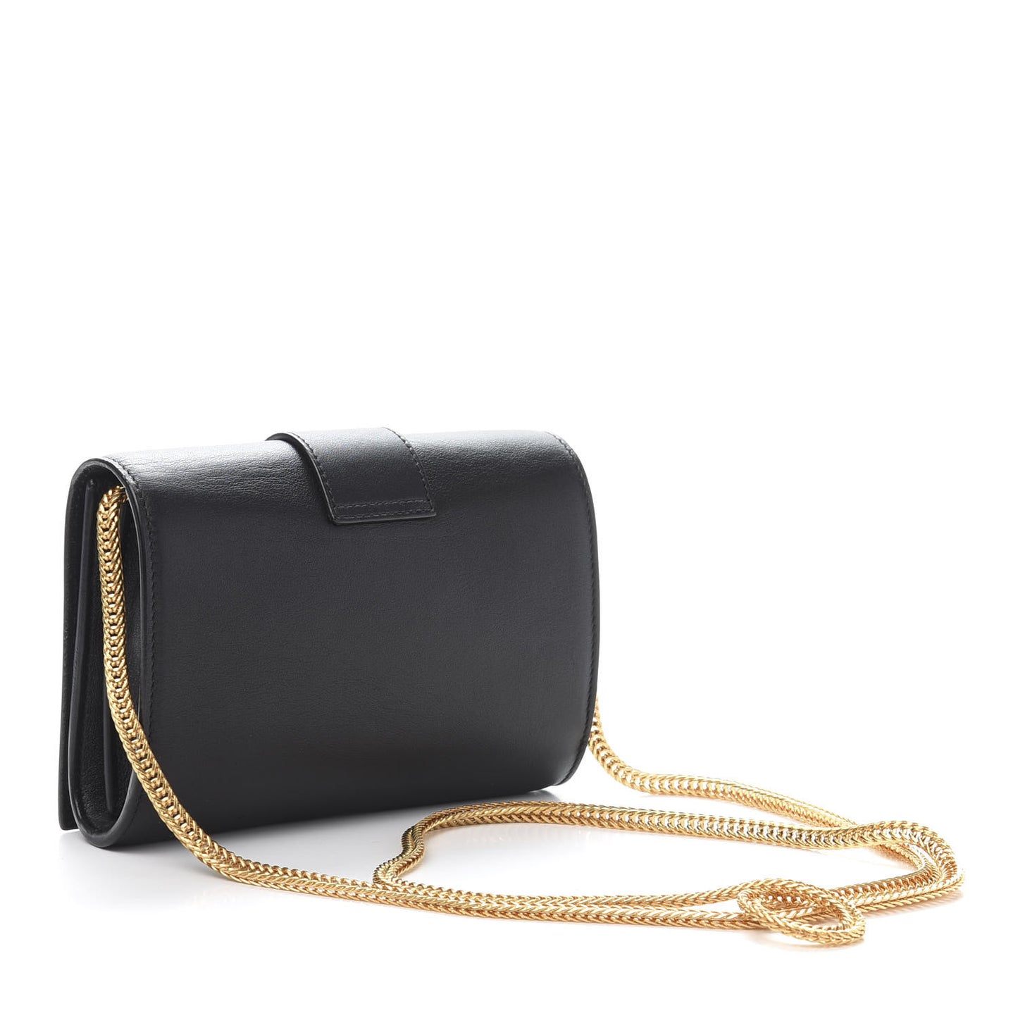 Calfskin Small Classic Y Satchel Bag Black