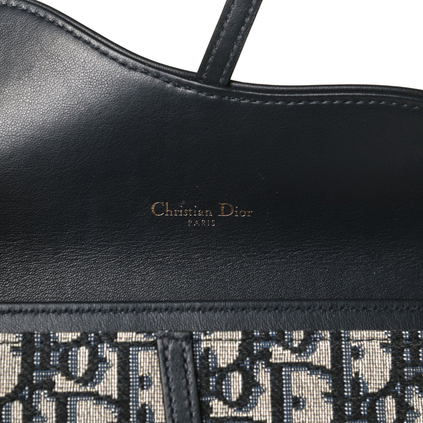 Oblique Saddle Chain Long Wallet Blue