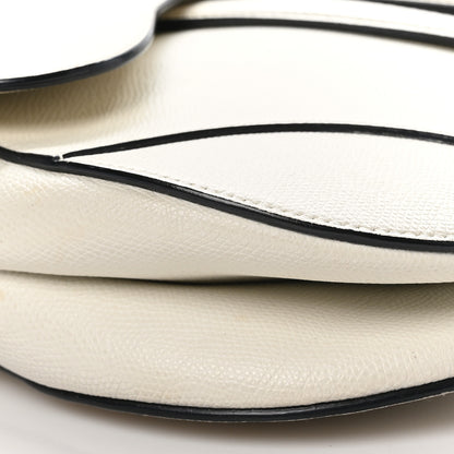 Christian Dior Grained Calfskin Saddle Bag White 9 of 10