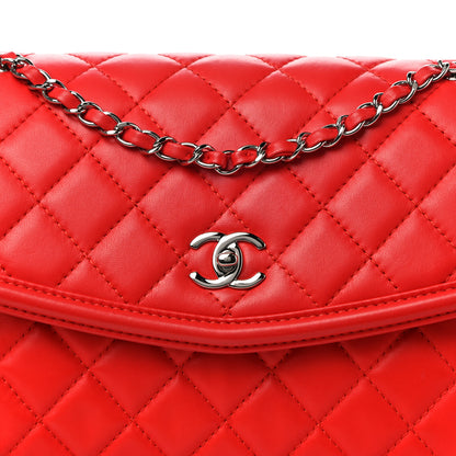 Chanel Lambskin Quilted Large Geometric Flap Red 8 of 12
