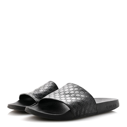 Gucci Microguccissima Slide Sandals 39 Black 4 of 9
