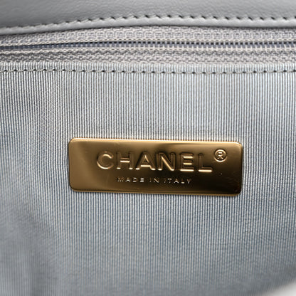 Chanel Lambskin Quilted Maxi Chanel 19 Flap Grey 6 of 10