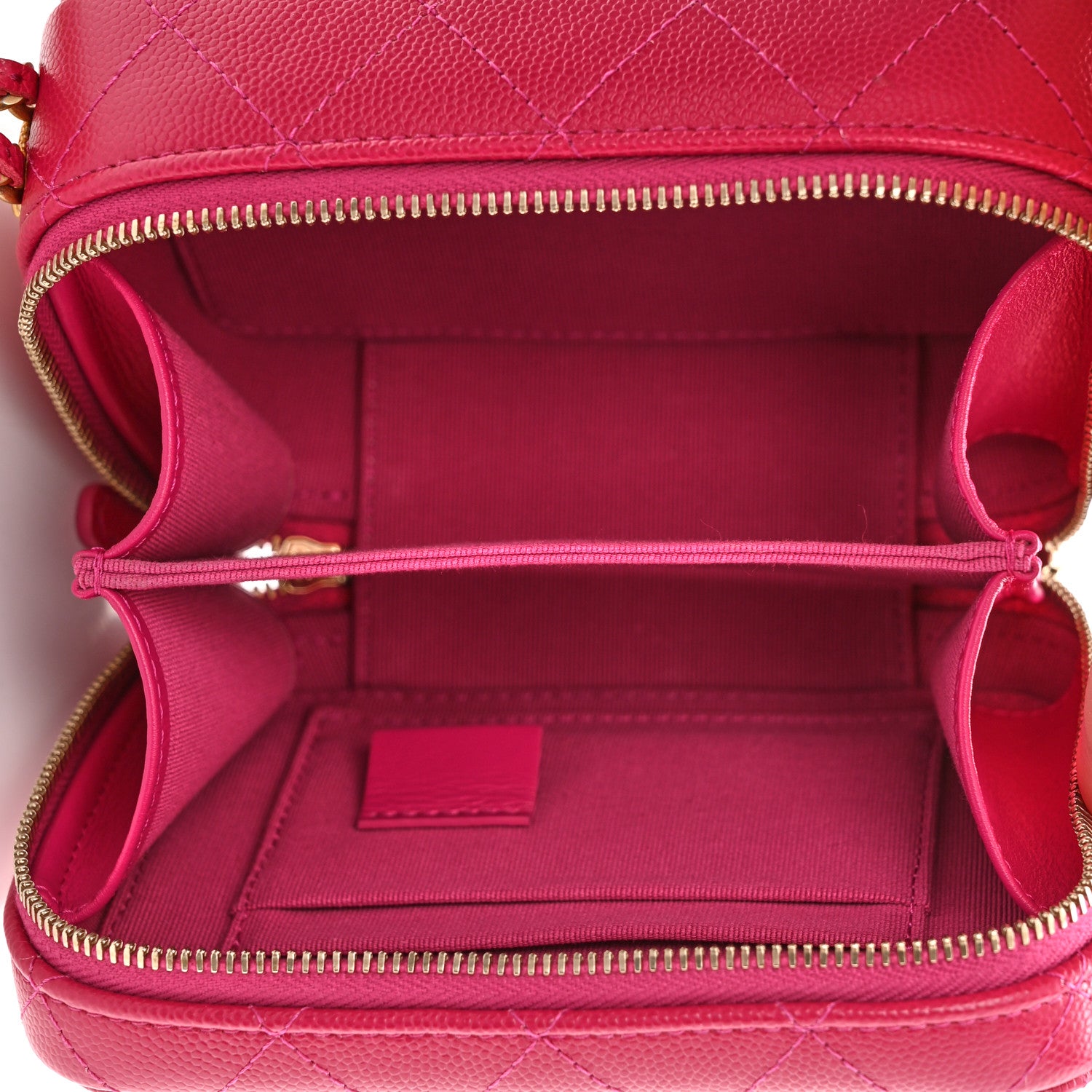 Chanel Caviar Quilted Twist Your Buttons Clutch With Chain Fuchsia 5 of 11